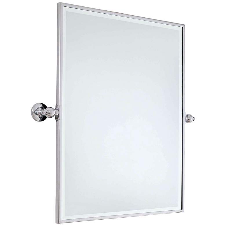 Image 2 Minka 30 inch High XL Chrome Bathroom Wall Mirror more views