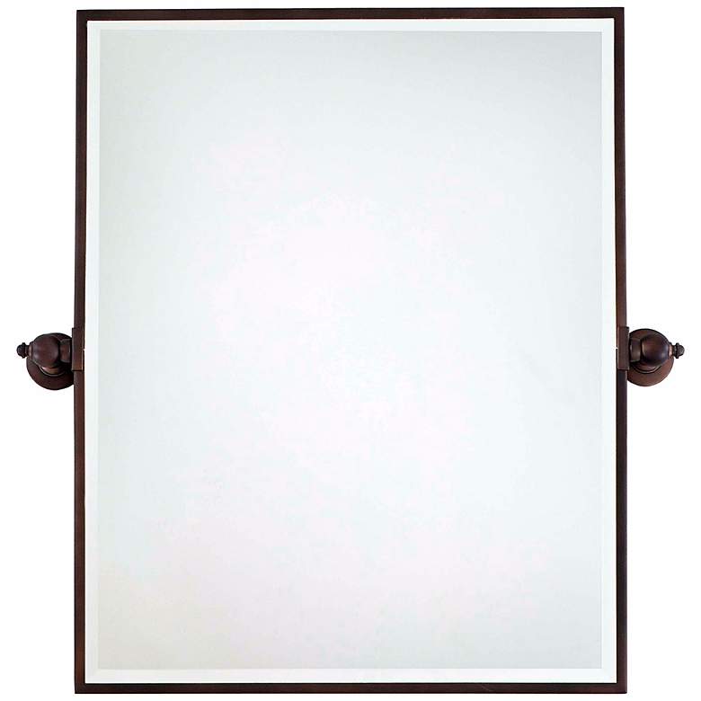 Image 1 Minka 30" High XL Dark Brushed Bronze Bathroom Wall Mirror