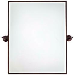 Minka 30&quot; High XL Dark Brushed Bronze Bathroom Wall Mirror