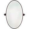 Minka 36" High Oval Brushed Bronze Bathroom Wall Mirror