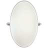 Minka 36" High XL Oval Chrome Bathroom Wall Mirror