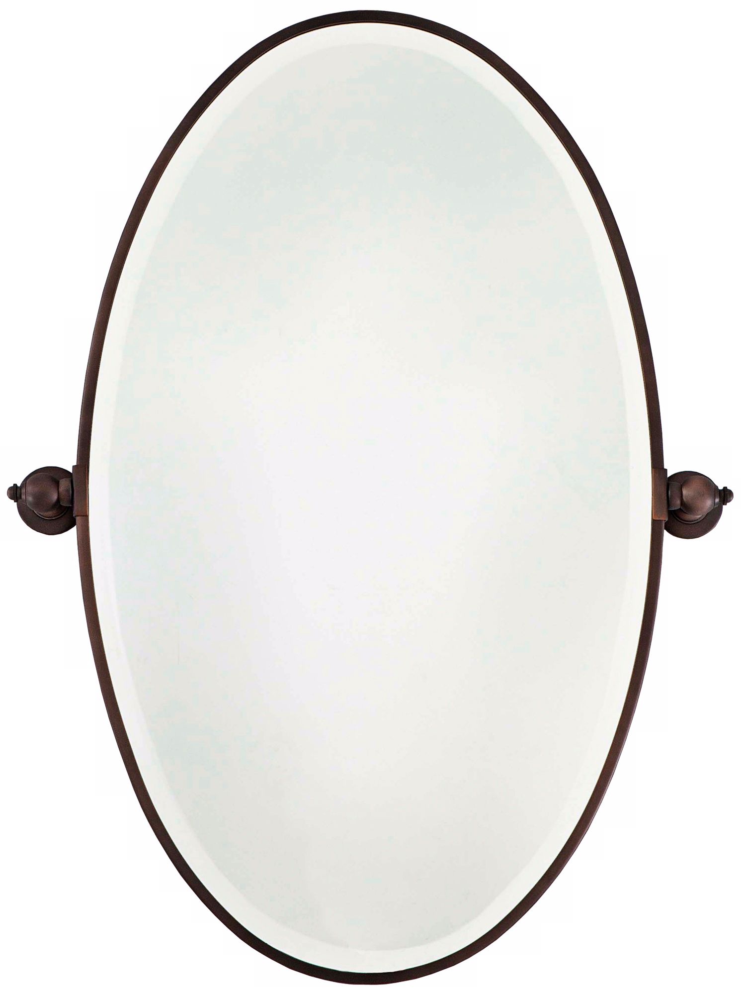 Image Minka 36" High Oval Brushed Bronze Bathroom Wall Mirror
