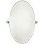 Minka 36" High XL Oval Chrome Bathroom Wall Mirror