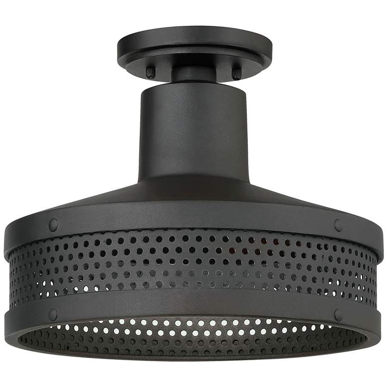 Image 2 Minka Abalone Point 12" Wide Sand Coal Black Outdoor Ceiling Light