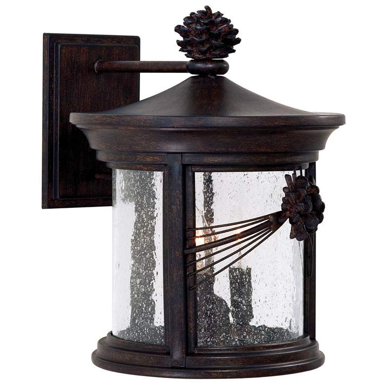 Image 2 Minka Abbey Lane 14 1/4" High Iron Oxide 3-Light Outdoor Wall Lantern