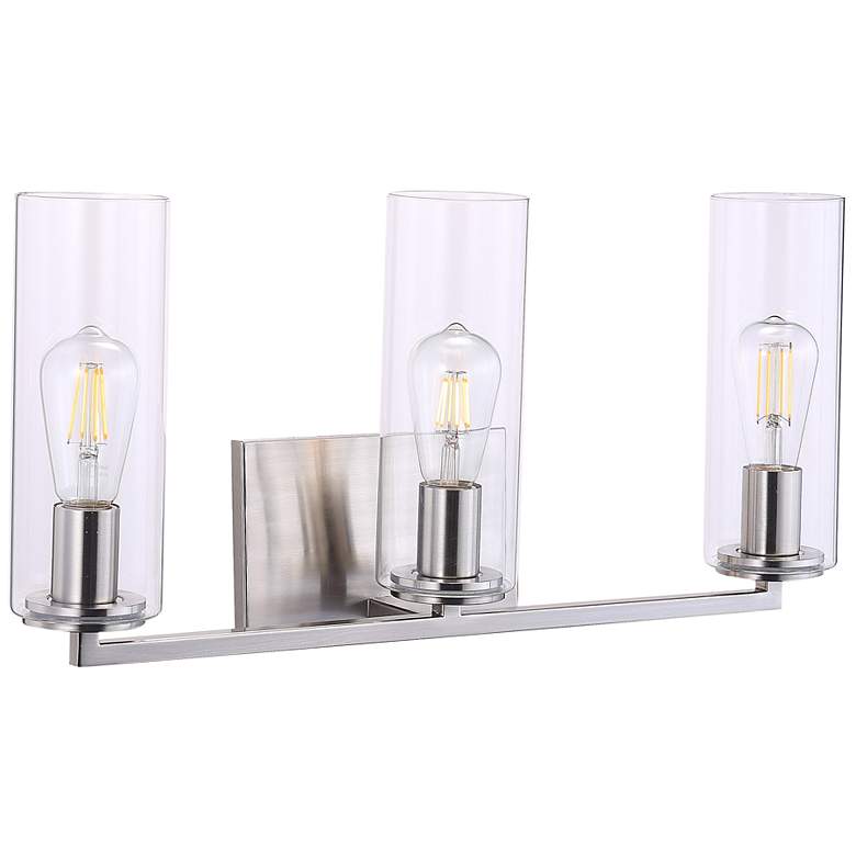 Image 1 Minka Acacia 24" Wide Brushed Nickel Metal 3-Light Bath Light
