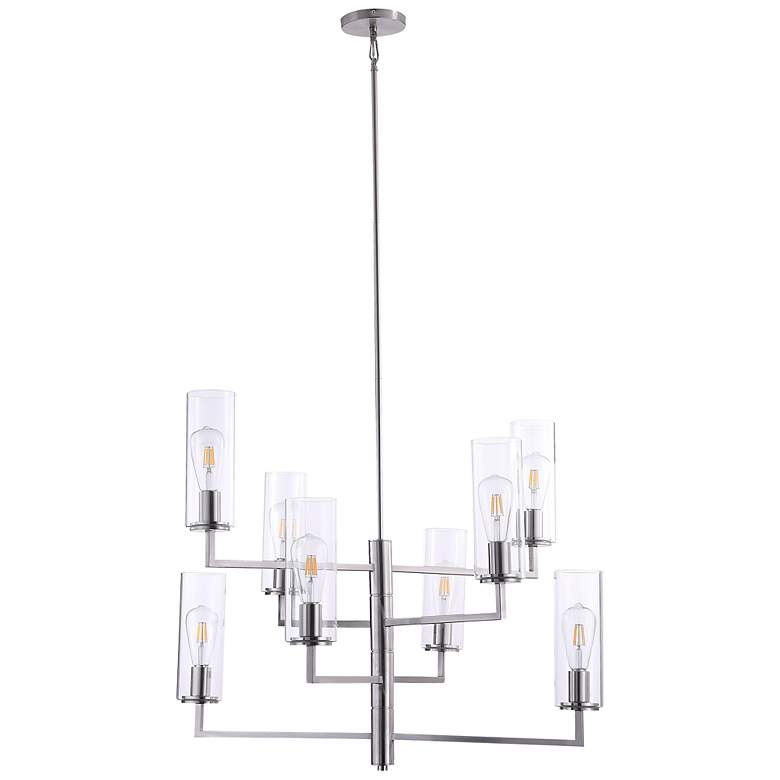 Image 1 Minka Acacia 34 1/4" Wide Brushed Nickel 8-Light Modern Chandelier