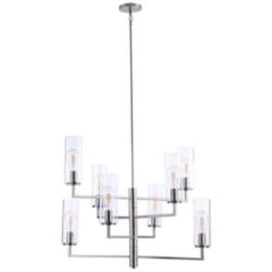 Minka Acacia 34 1/4" Wide Brushed Nickel 8-Light Modern Chandelier