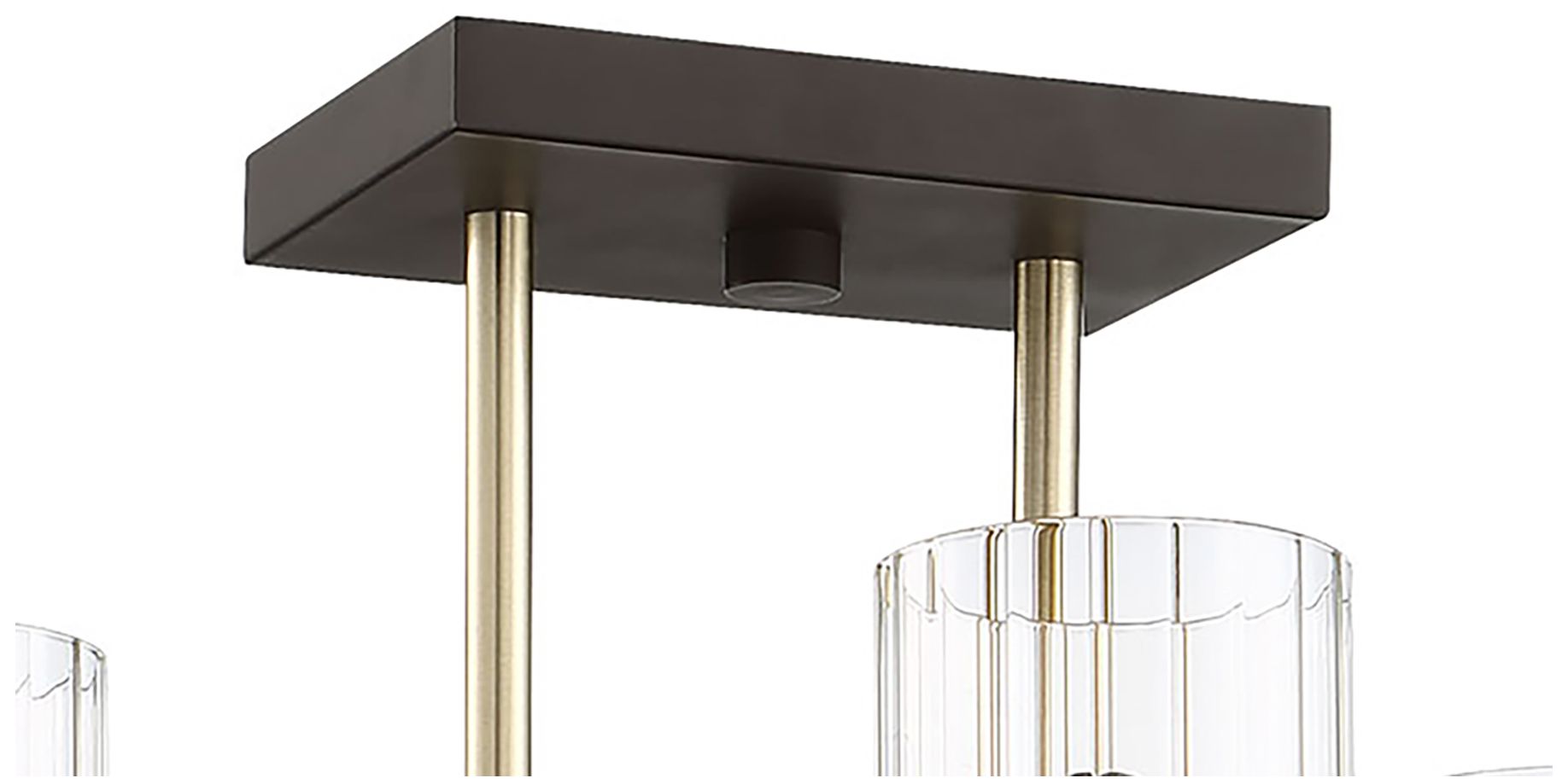 Image 4 Minka Ainsley Court 16" 4-Light Bronze and Clear Glass Ceiling Light more views