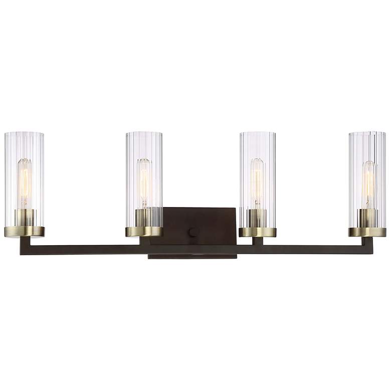 Image 2 Minka Ainsley Court 32 3/4" Kingston Bronze 4-Light Bath Light