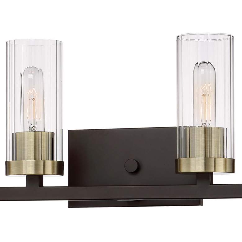 Image 3 Minka Ainsley Court 32 3/4" Kingston Bronze 4-Light Bath Light more views