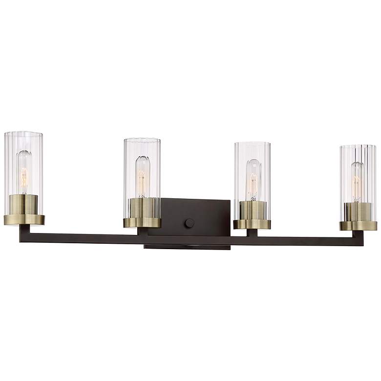 Image 4 Minka Ainsley Court 32 3/4" Kingston Bronze 4-Light Bath Light more views