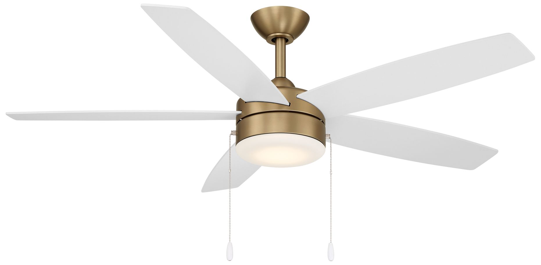 Image 3 Minka-Aire Airetor 52-in LED Brushed Brass and White 5-Blades Ceiling Fan more views