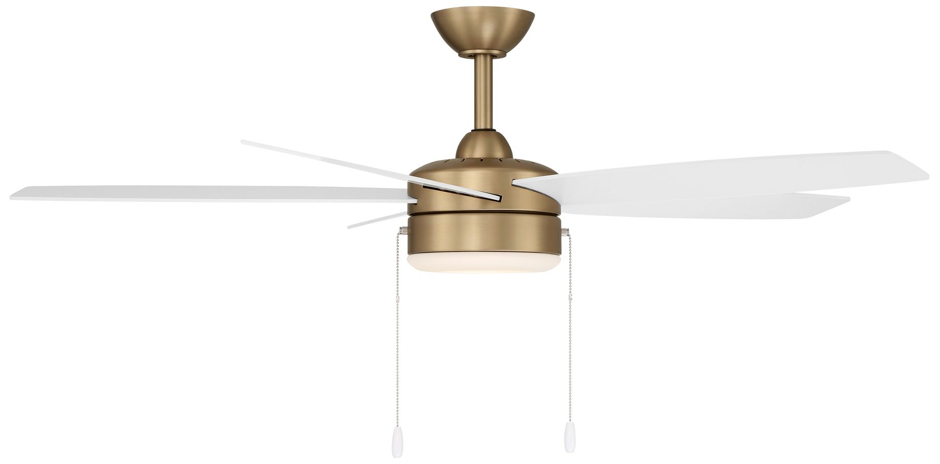 Image 7 Minka-Aire Airetor 52-in LED Brushed Brass and White 5-Blades Ceiling Fan more views