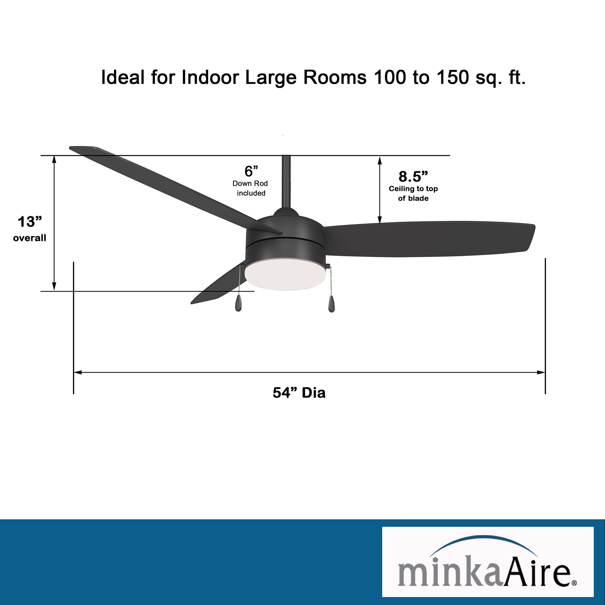 Image 6 Minka Aire Airetor III 54-inch LED Coal Ceiling Fan more views