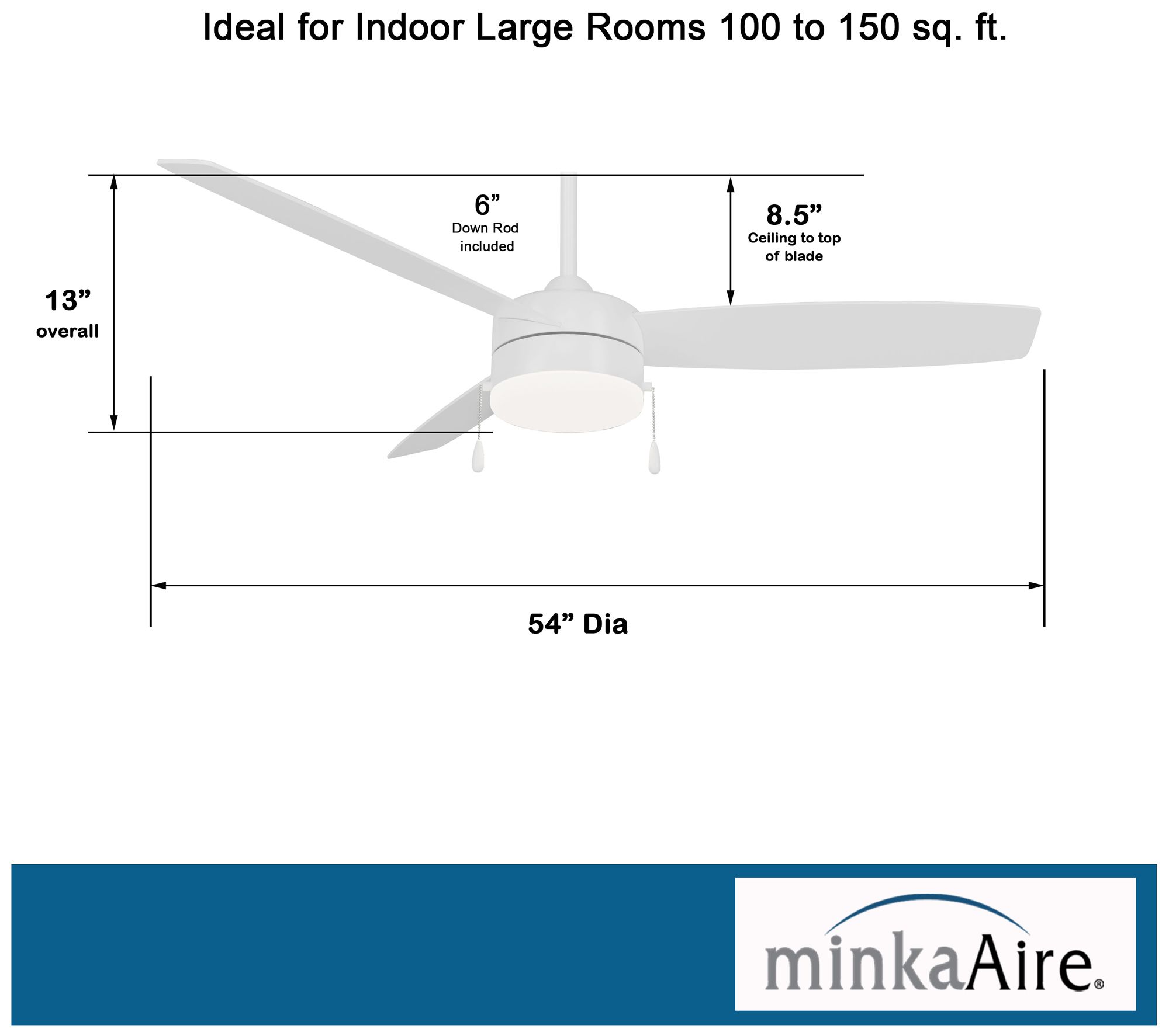 Image 4 Minka Aire Airetor III 54-inch LED Flat White Ceiling Fan more views