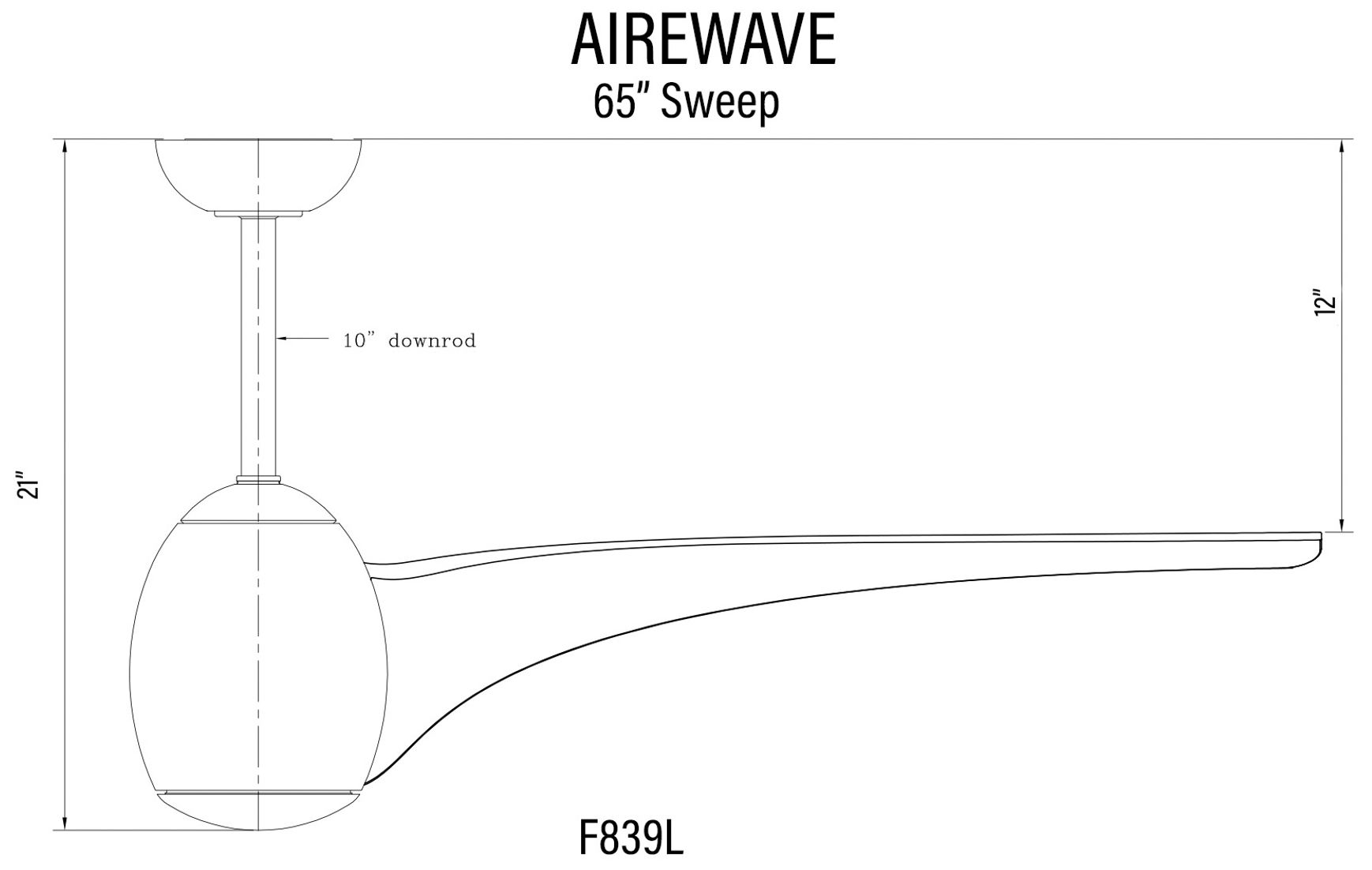 Image 5 Minka Aire Airewave 65-In LED Dark Maple Ceiling Fan with Remote Control more views