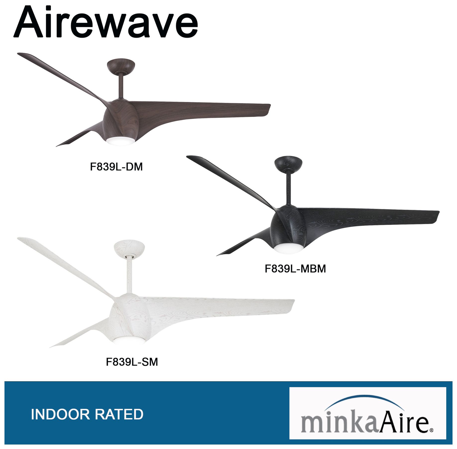 Minka Aire Airewave 65-In LED Dark Maple Ceiling Fan with Remote Control