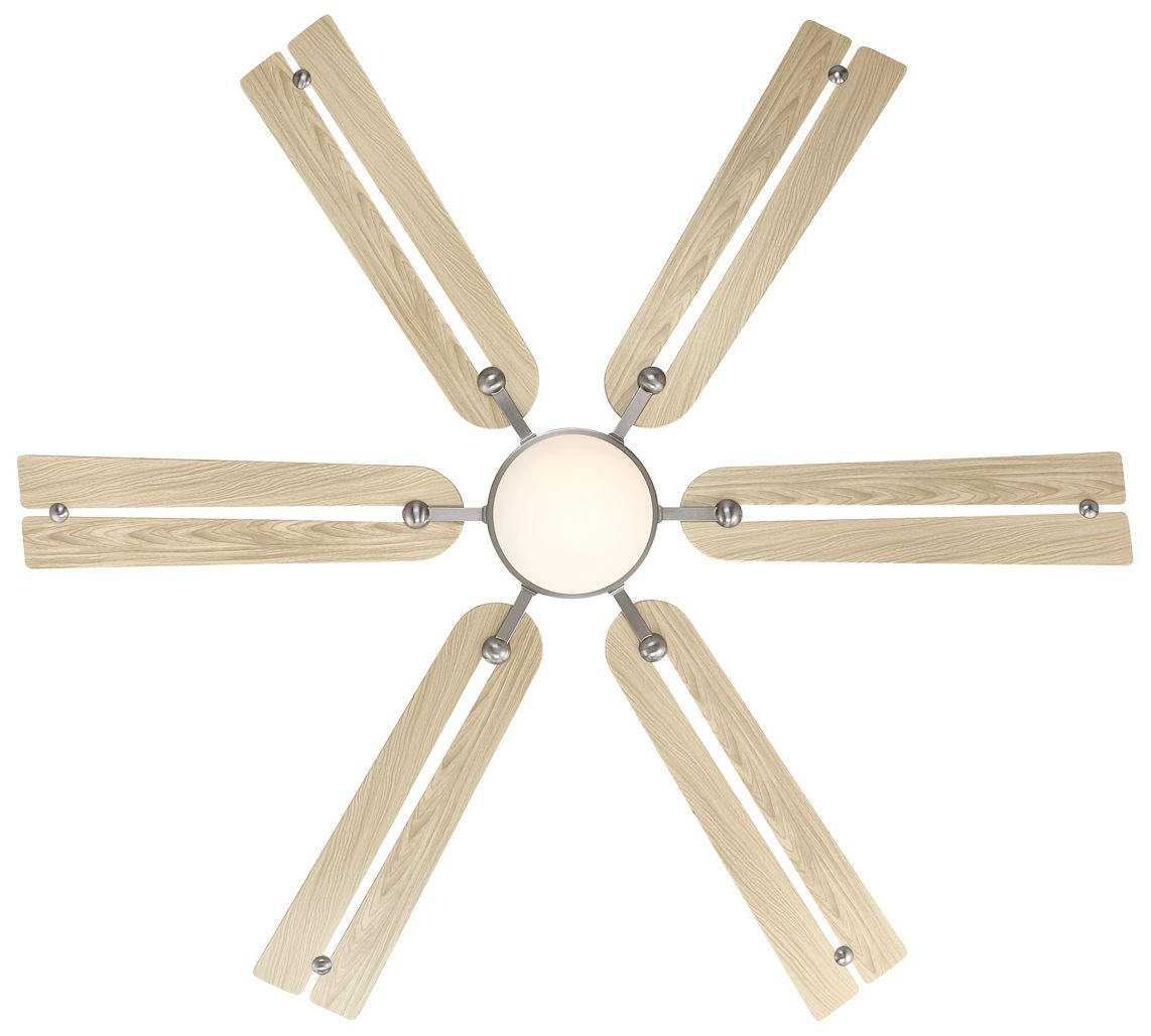 Image 3 Minka Aire Allegata 56-in CCT LED Brushed Nickel Indoor 6-Blade Ceiling Fan more views