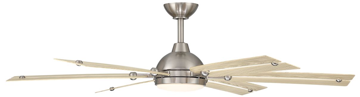 Image 6 Minka Aire Allegata 56-in CCT LED Brushed Nickel Indoor 6-Blade Ceiling Fan more views