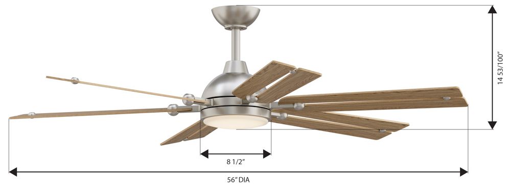 Image 7 Minka Aire Allegata 56-in CCT LED Brushed Nickel Indoor 6-Blade Ceiling Fan more views