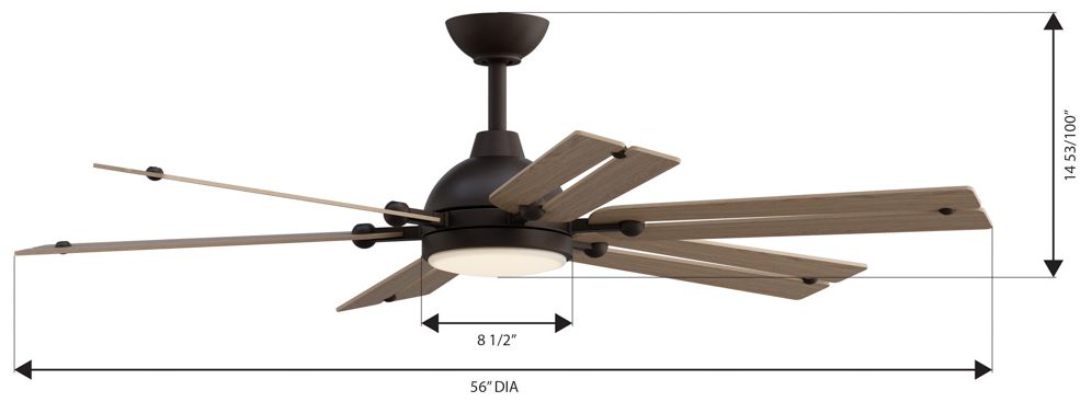 Image 7 Minka Aire Allegata 56-in CCT LED Dark Bronze Indoor 6-Blade Ceiling Fan more views