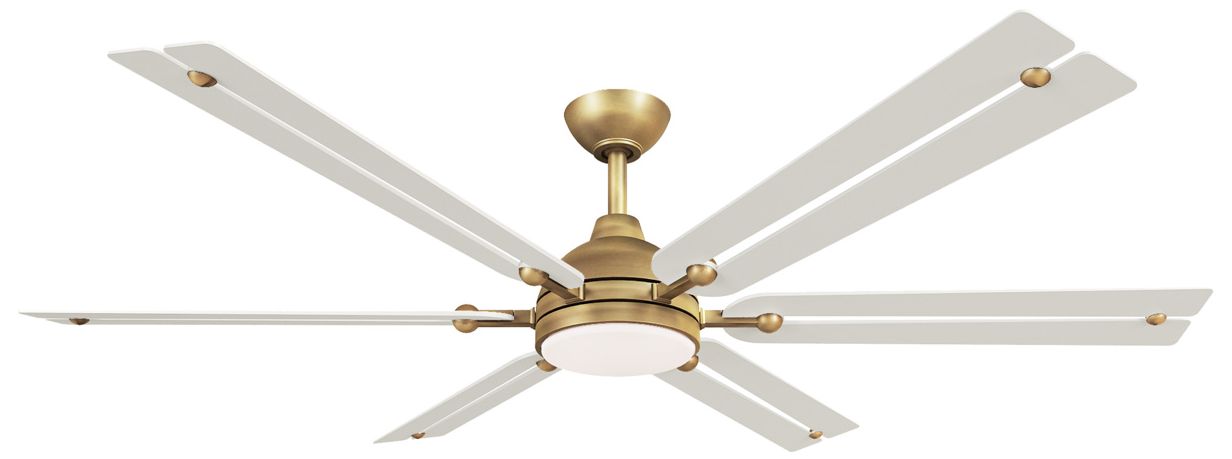 Minka Aire Allegata 56-in CCT LED Heritage Brass Indoor 6-Blade Ceiling Fan