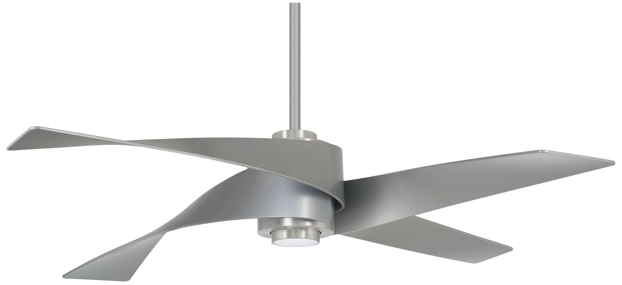 Image 2 Minka Aire Artemis IV 64-inch LED Brushed Nickel and Silver Ceiling Fan