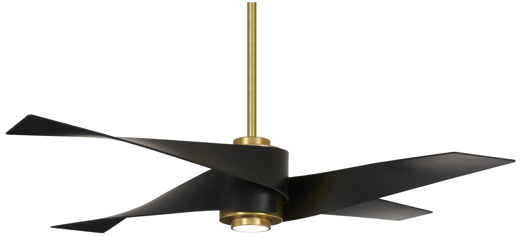 Minka Aire Artemis IV 64-inch LED Soft Brass and Matte Black Ceiling Fan