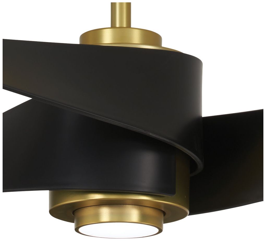 Image 3 Minka Aire Artemis IV 64-inch LED Soft Brass and Matte Black Ceiling Fan more views