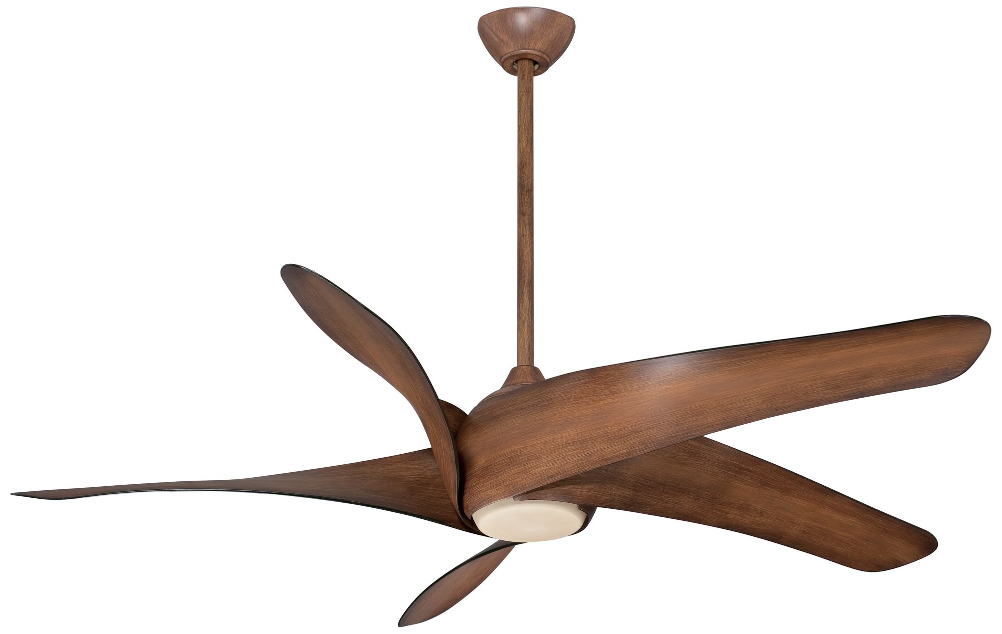 Image 2 Minka Aire Artemis XL5 62-inch LED Distressed Koa Flush Mount Ceiling Fan