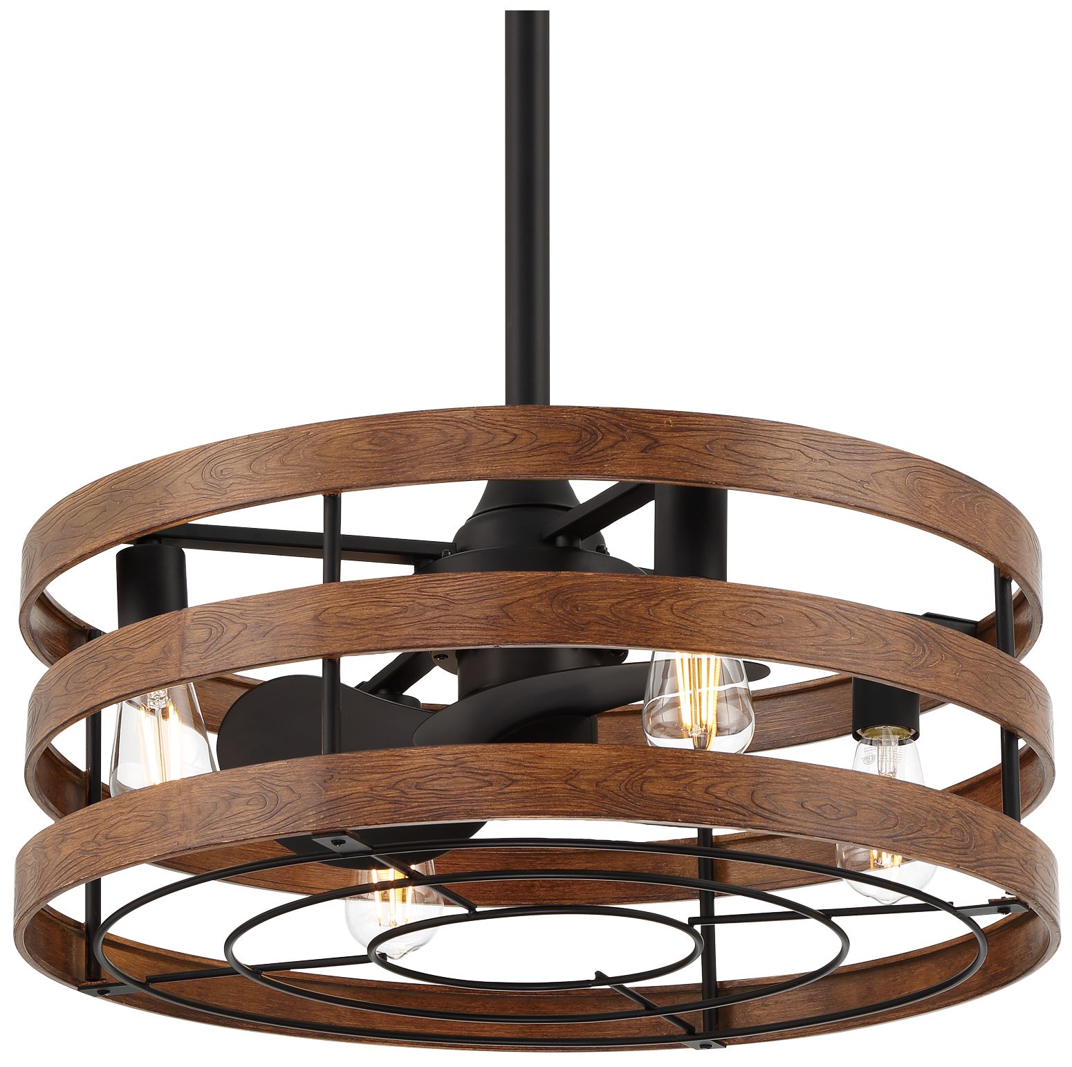 Image 3 Minka Aire Audrey 25-inch LED Coal and Distressed Koa Ceiling Fan more views