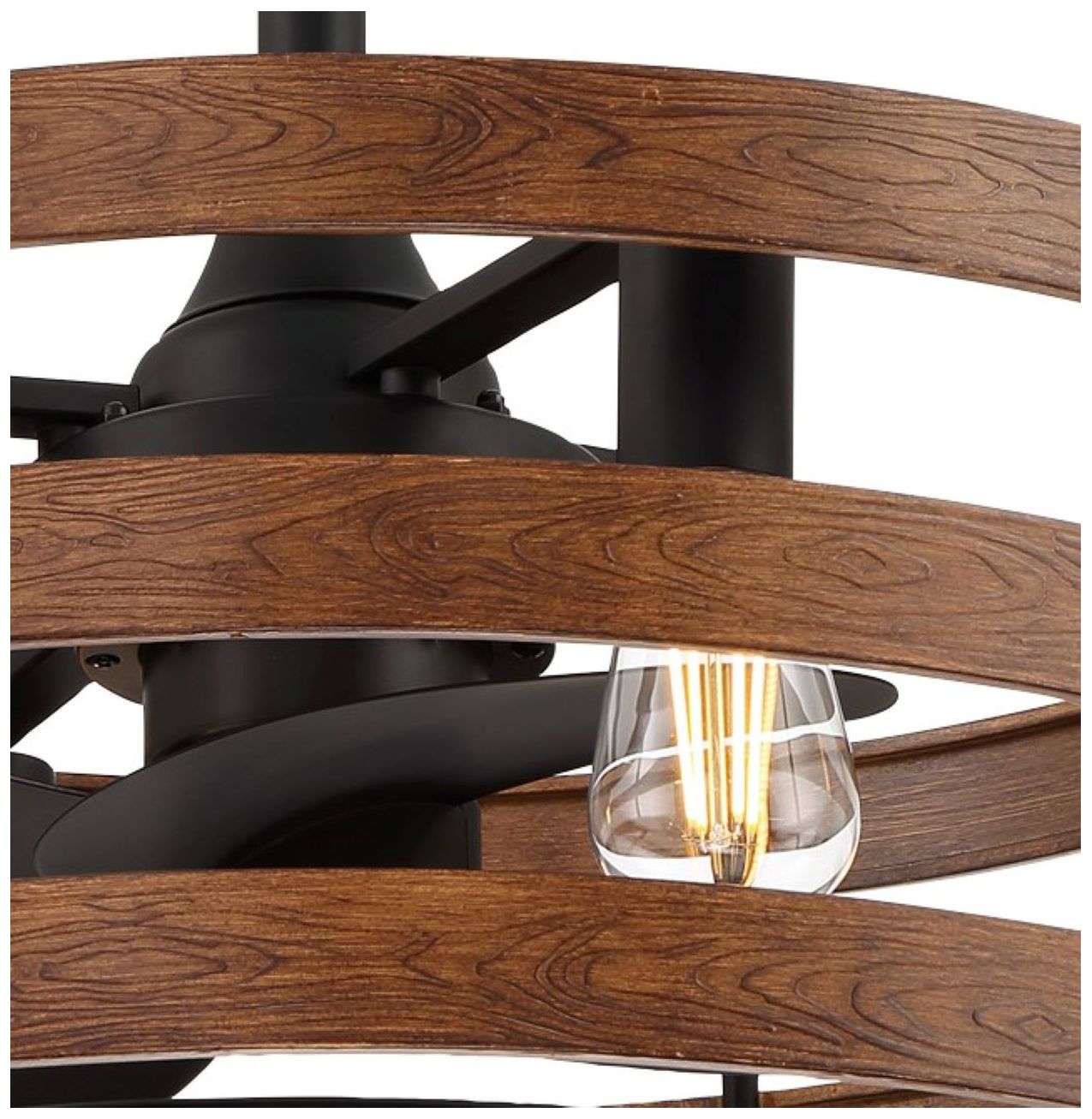 Image 5 Minka Aire Audrey 25-inch LED Coal and Distressed Koa Ceiling Fan more views