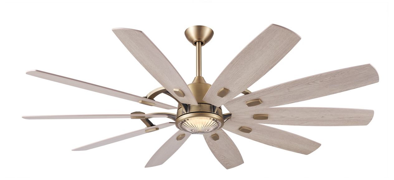 Image 2 Minka Aire Barn 65-in CCT LED Legacy Brass Indoor 10-Blade Ceiling Fan