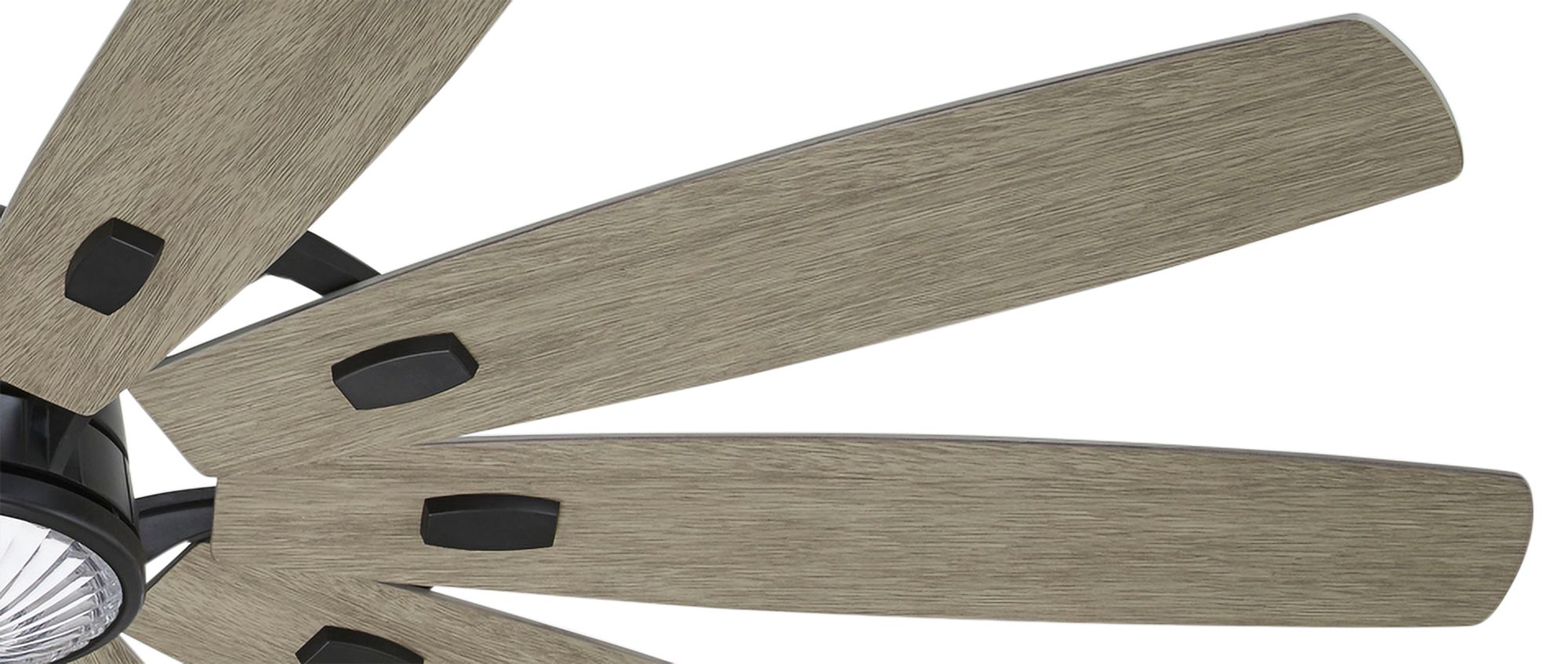 Image 4 Minka Aire Barn 65-in LED Smart Coal Ceiling Fan with Seashore Grey Blades more views