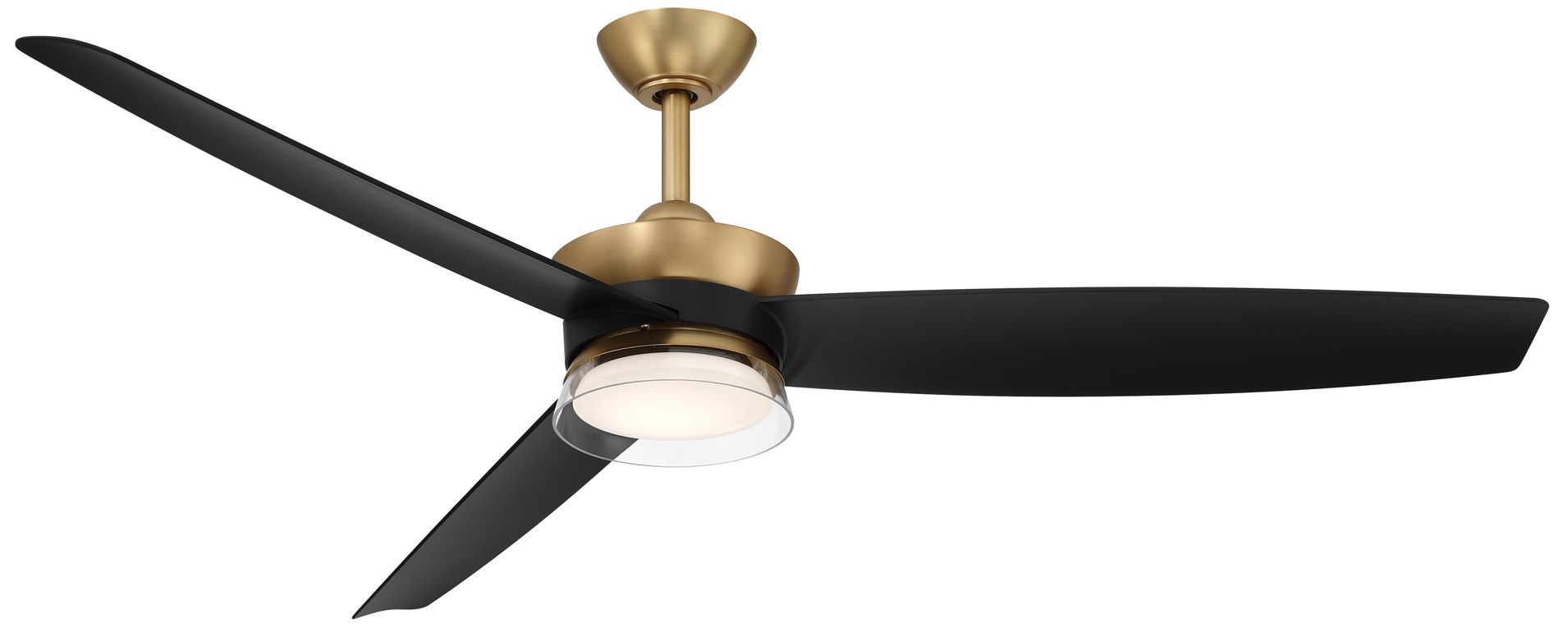 Image 2 Minka-Aire Bistleton 60in LED Heritage Brass and Black 3-Blades Ceiling Fan more views