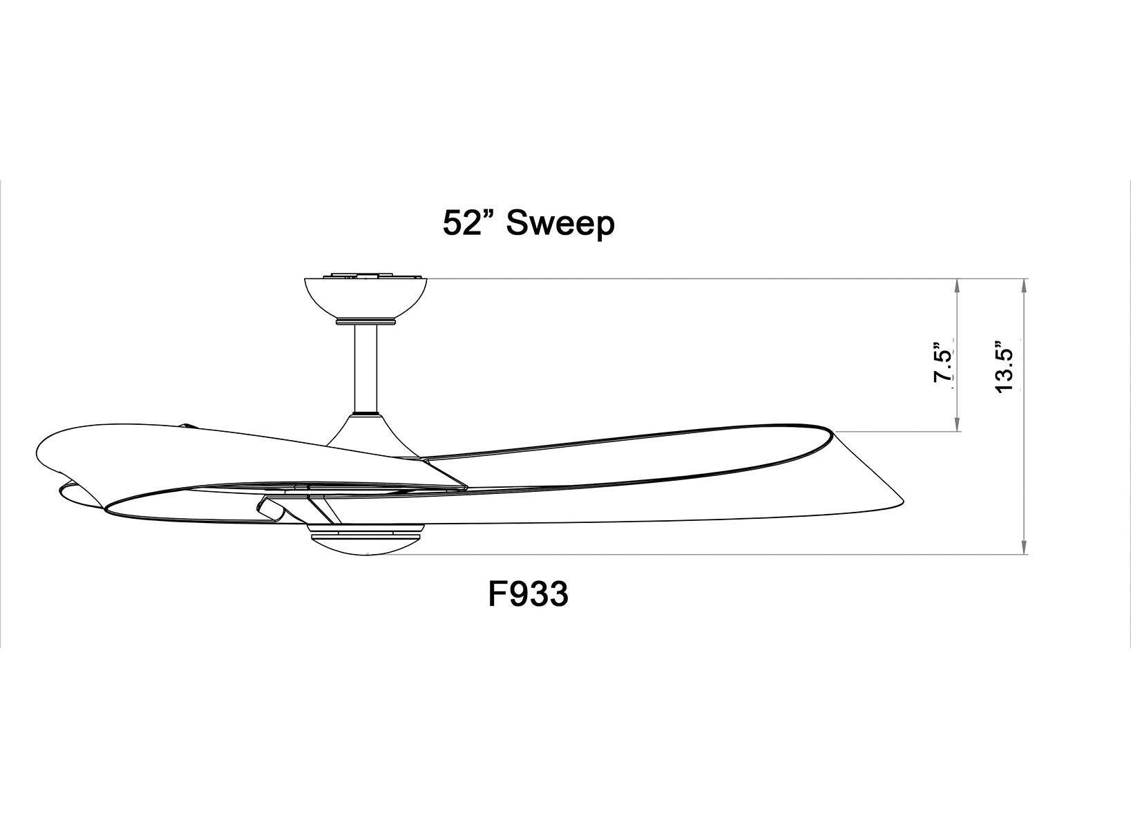 Minka-Aire Bowie 52-inch Coal Black Ceiling Fan