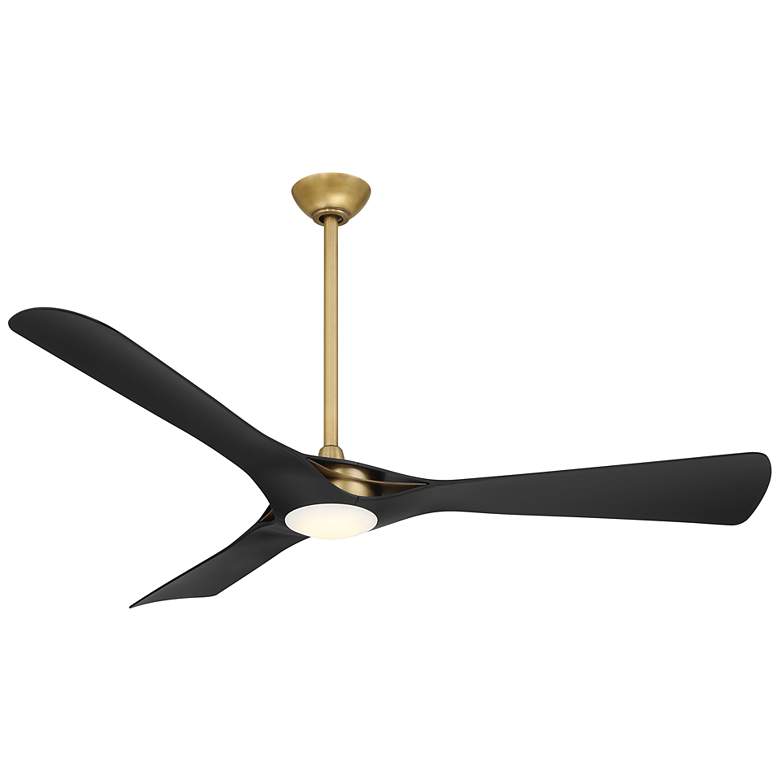 Image 3 Minka-Aire Bridge 60-in LED Legacy Brass Indoor 3-Blade Smart Ceiling Fan more views