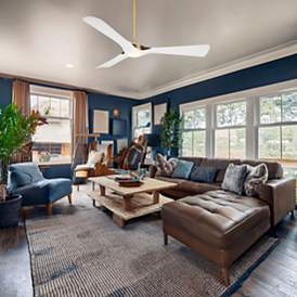 Image5 of Minka-Aire Bridge 60-in LED Legacy Brass Indoor 3-Blade Smart Ceiling Fan more views