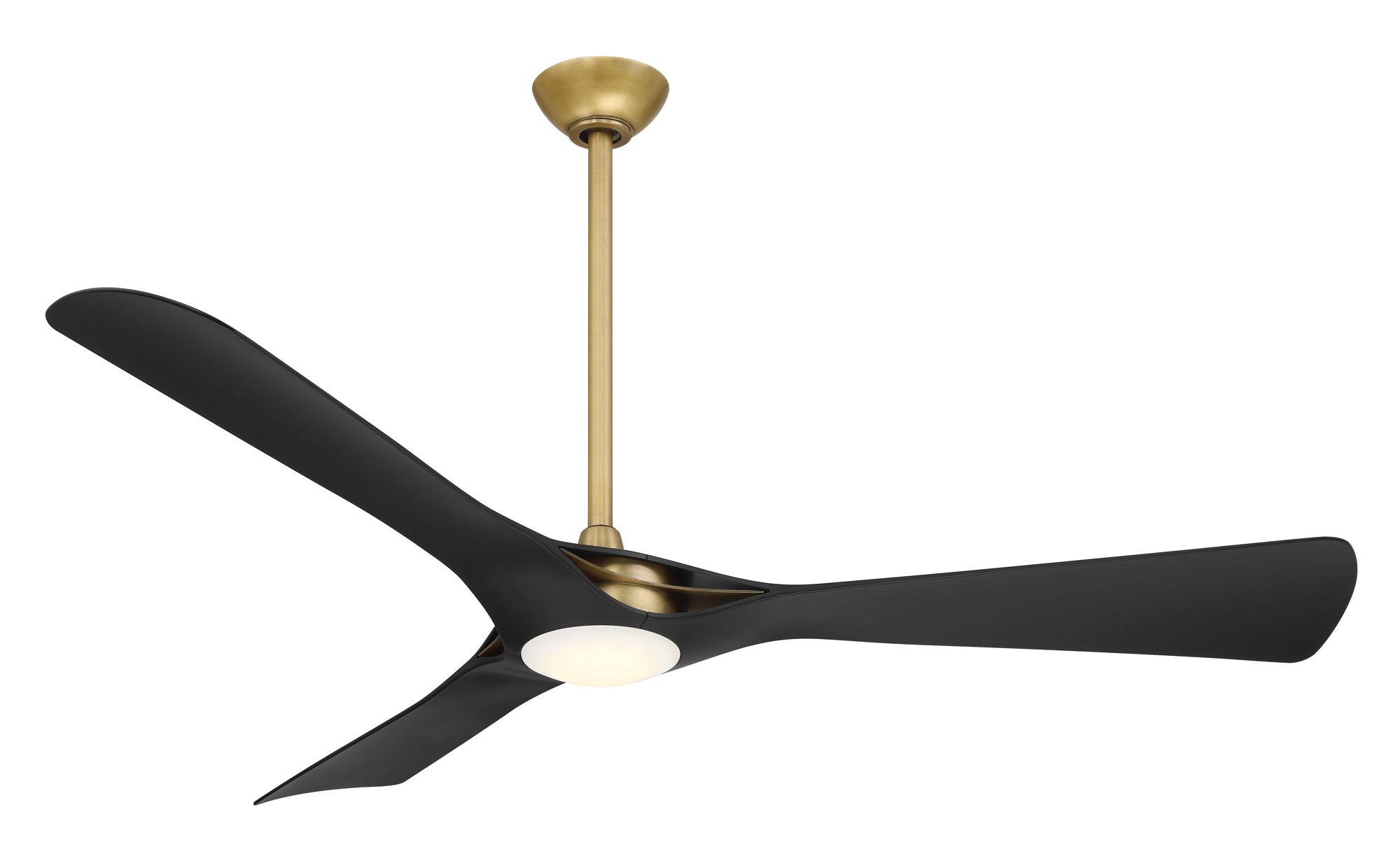 Image 2 Minka-Aire Bridge 60-in LED Legacy Brass Smart Ceiling Fan with Remote