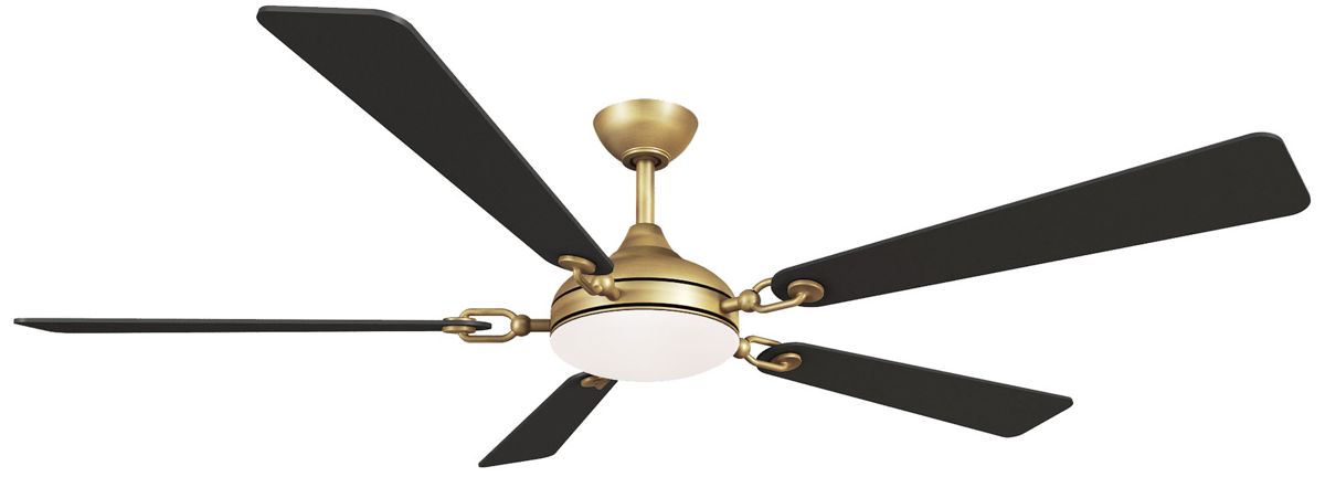 Image 2 Minka Aire Cadena 65-in CCT LED Heritage Brass Indoor 5-Blade Ceiling Fan
