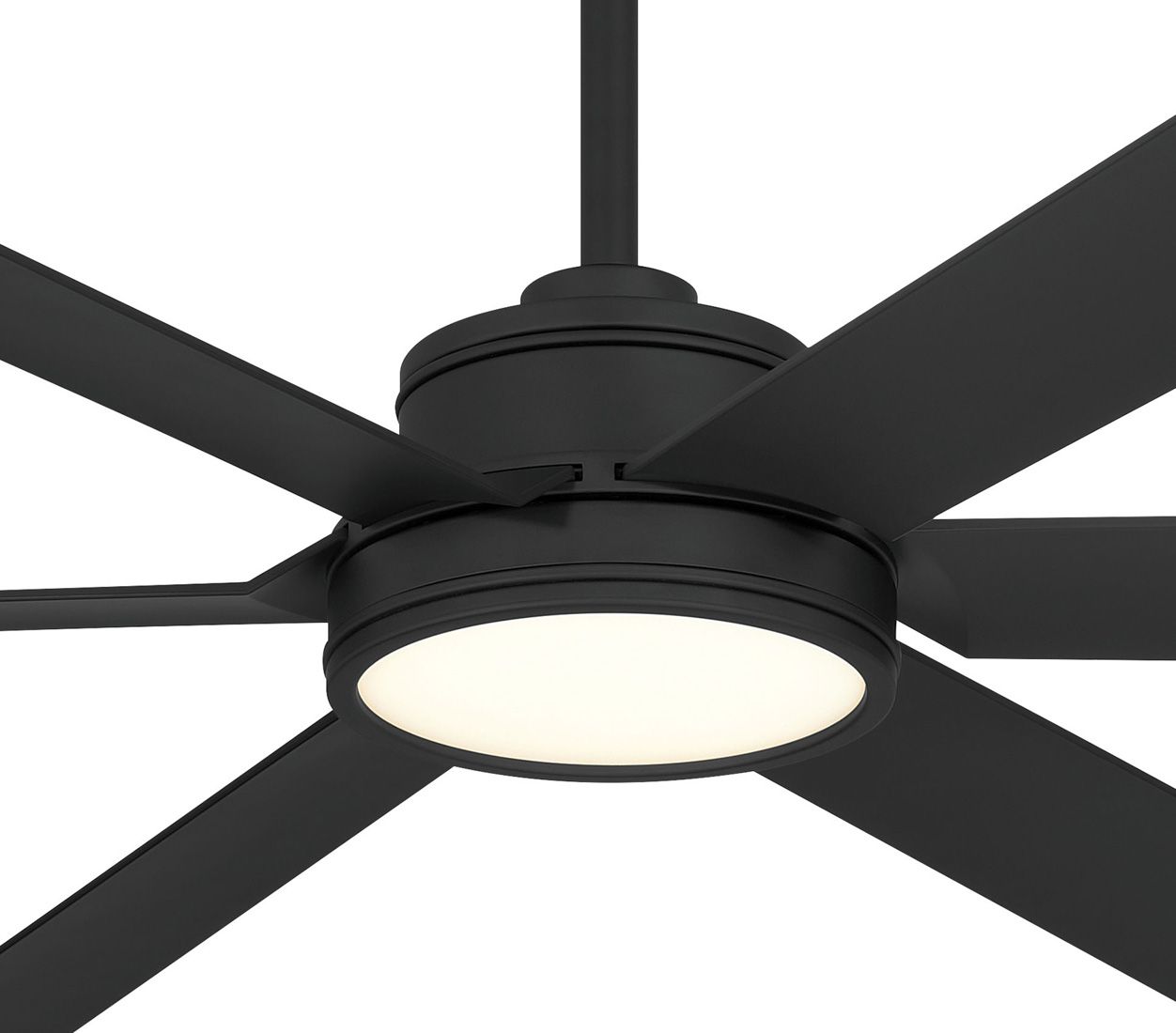 Minka-Aire Cairo 65-in LED Coal Black 6-Blade Outdoor Smart Ceiling Fan