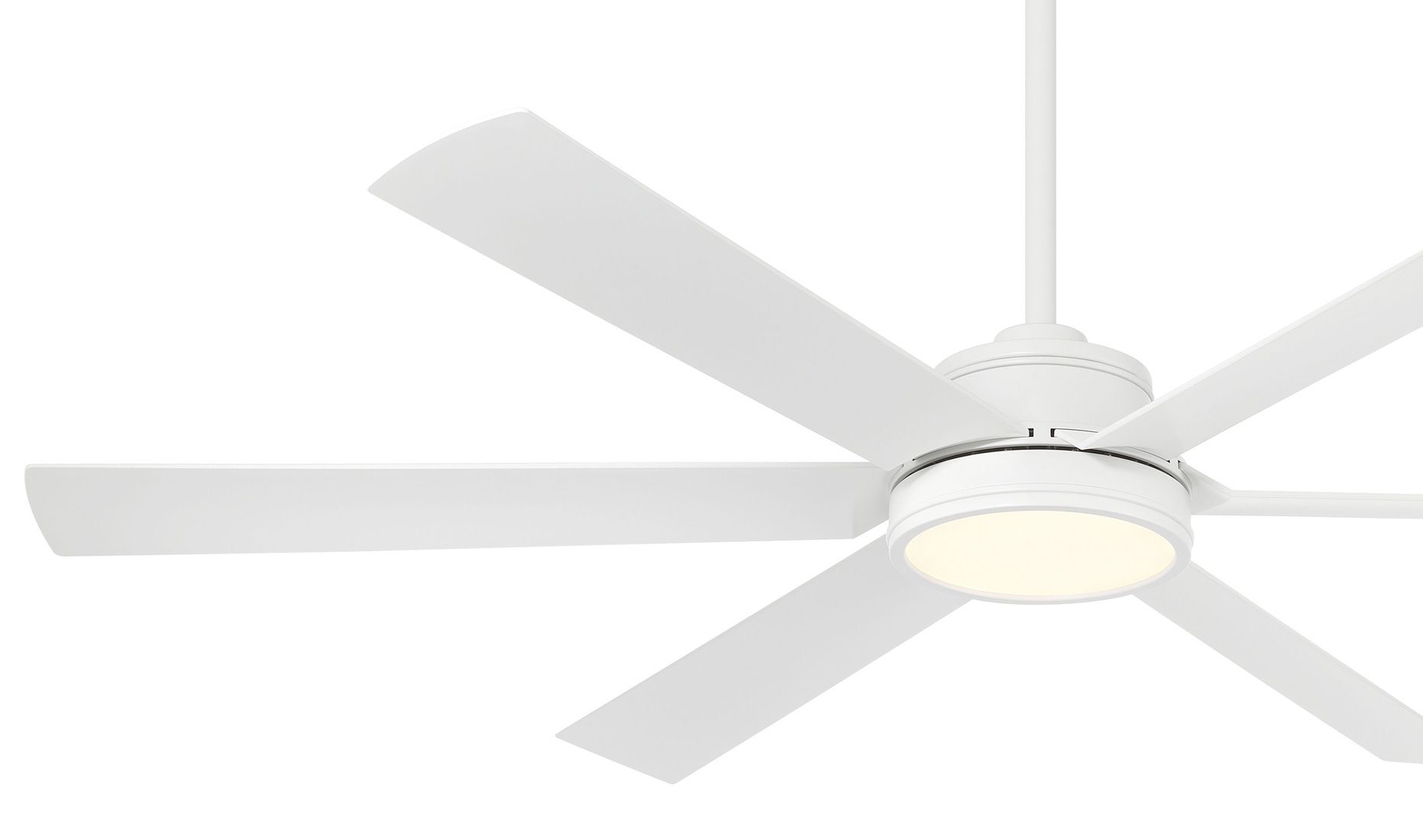 Minka-Aire Cairo 65-in LED Flat White 6-Blade Outdoor Smart Ceiling Fan