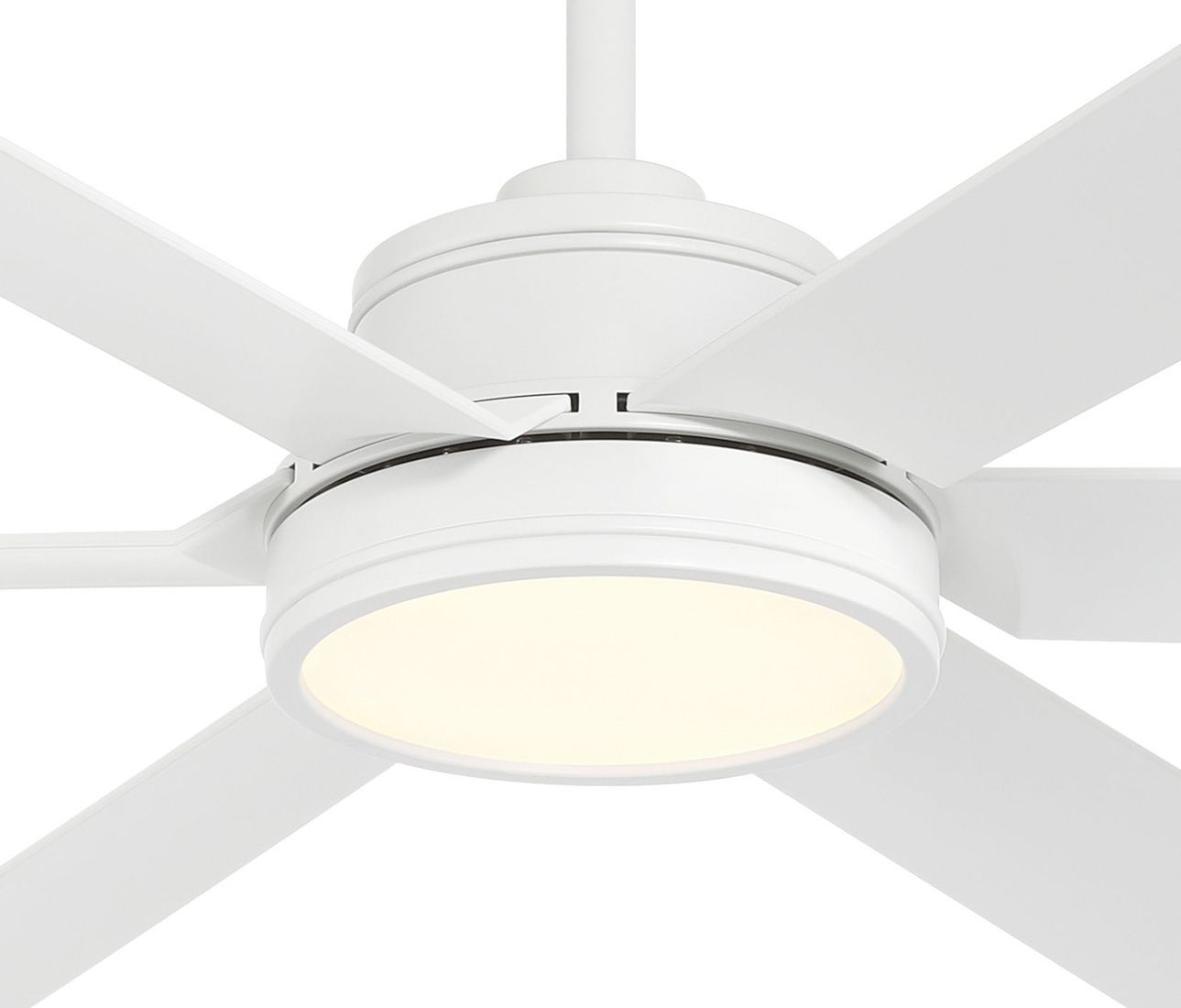 Minka-Aire Cairo 65-in LED Flat White 6-Blade Outdoor Smart Ceiling Fan