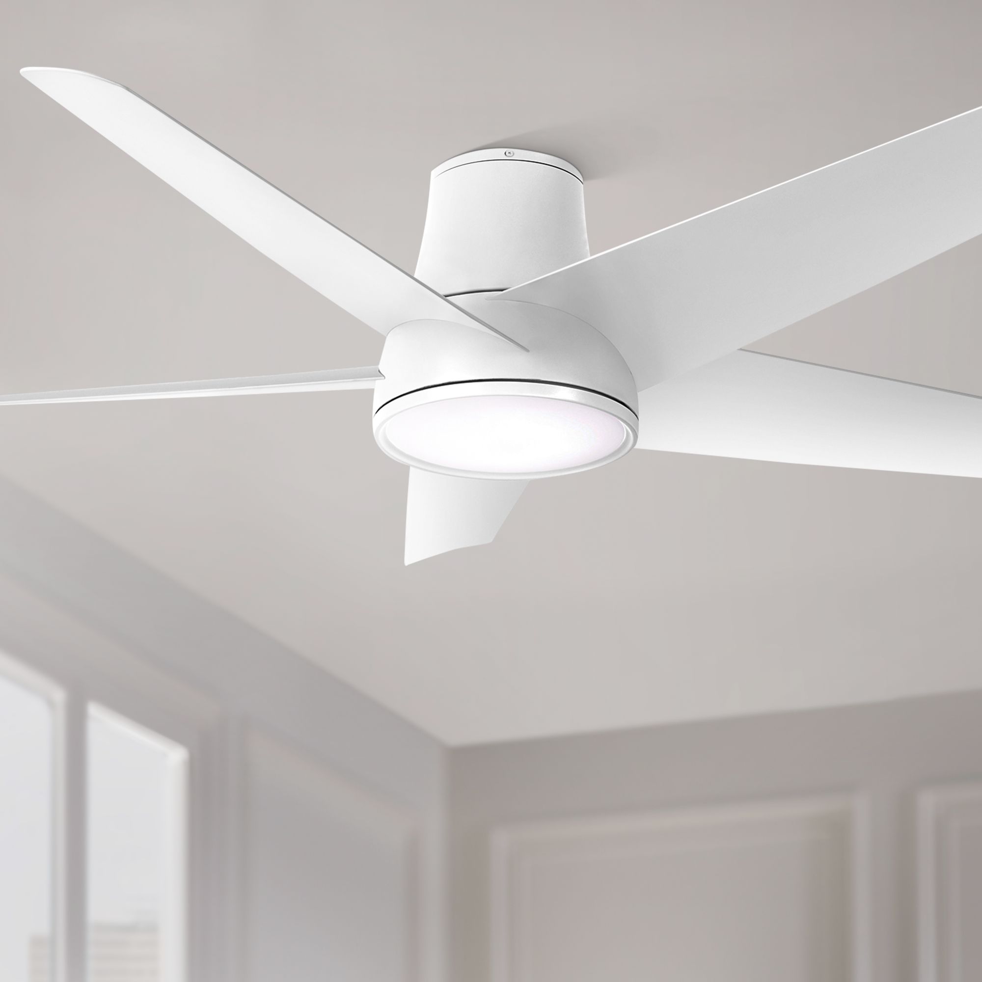 Thumbnail1 of Minka Aire Chubby II 58-inch LED Flat White Outdoor Smart Ceiling Fan
