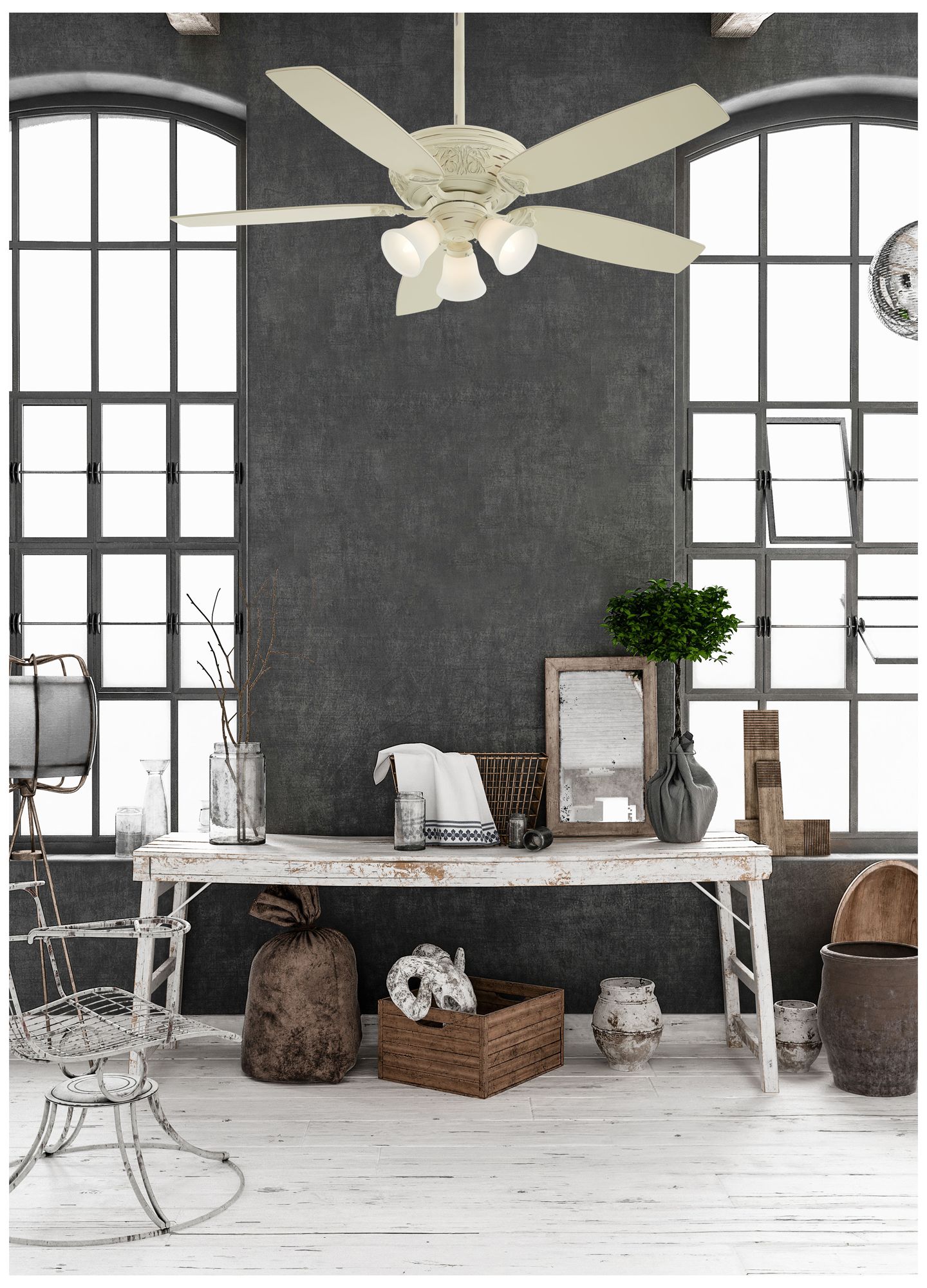 Image 6 Minka Aire Classica 54-inch LED Provencal Blanc Ceiling Fan more views