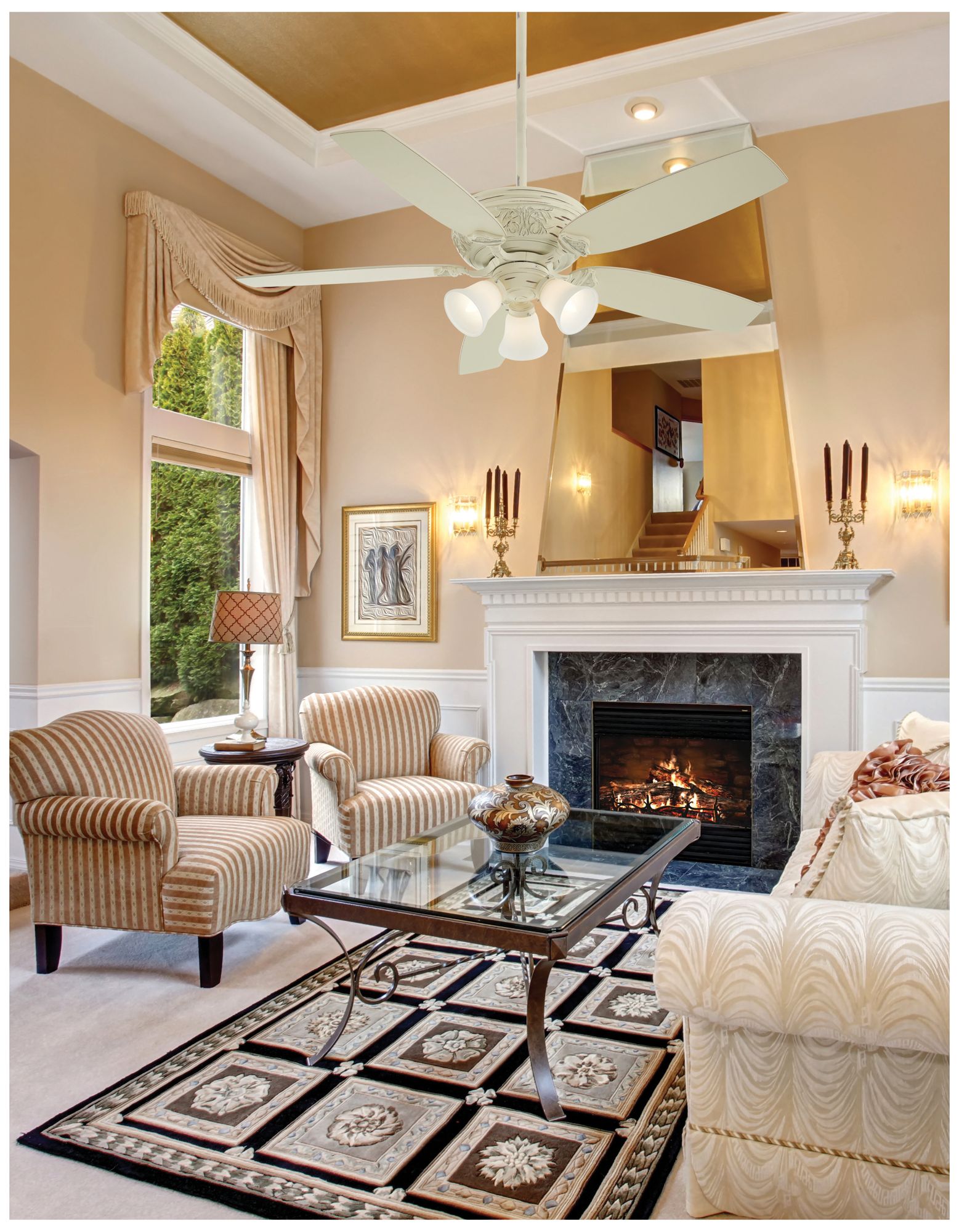 Image 7 Minka Aire Classica 54-inch LED Provencal Blanc Ceiling Fan more views