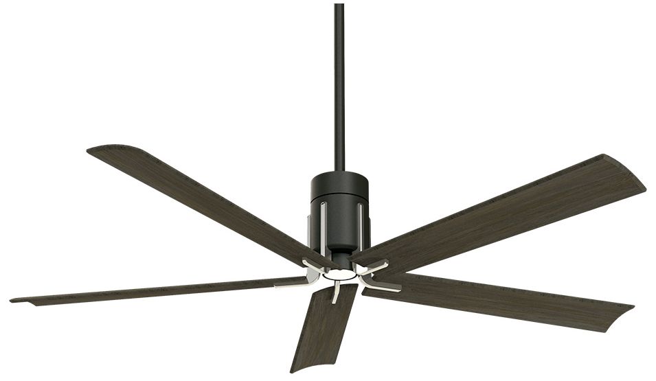 Minka Aire Clean 60-inch LED Matte Black and Brushed Nickel Ceiling Fan