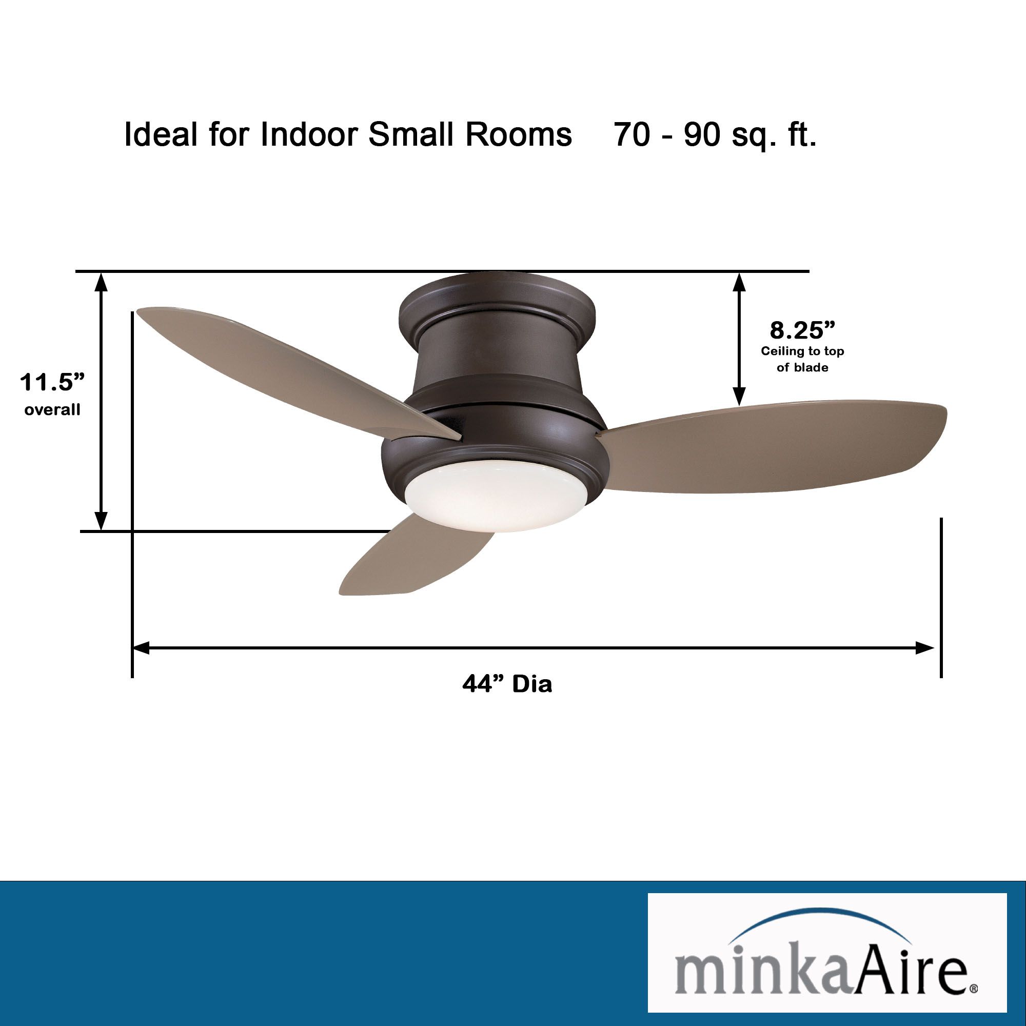 Thumbnail4 of Minka Aire Concept II 52-inch LED Oil Rubbed Bronze Flush Mount Ceiling Fan more views