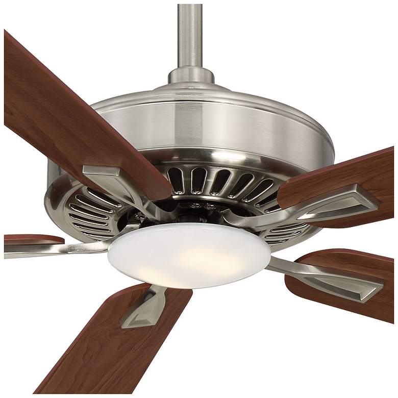 Image 2 Minka Aire Contractor Plus 52-inch Bushed nickel and Walnut Ceiling Fan more views